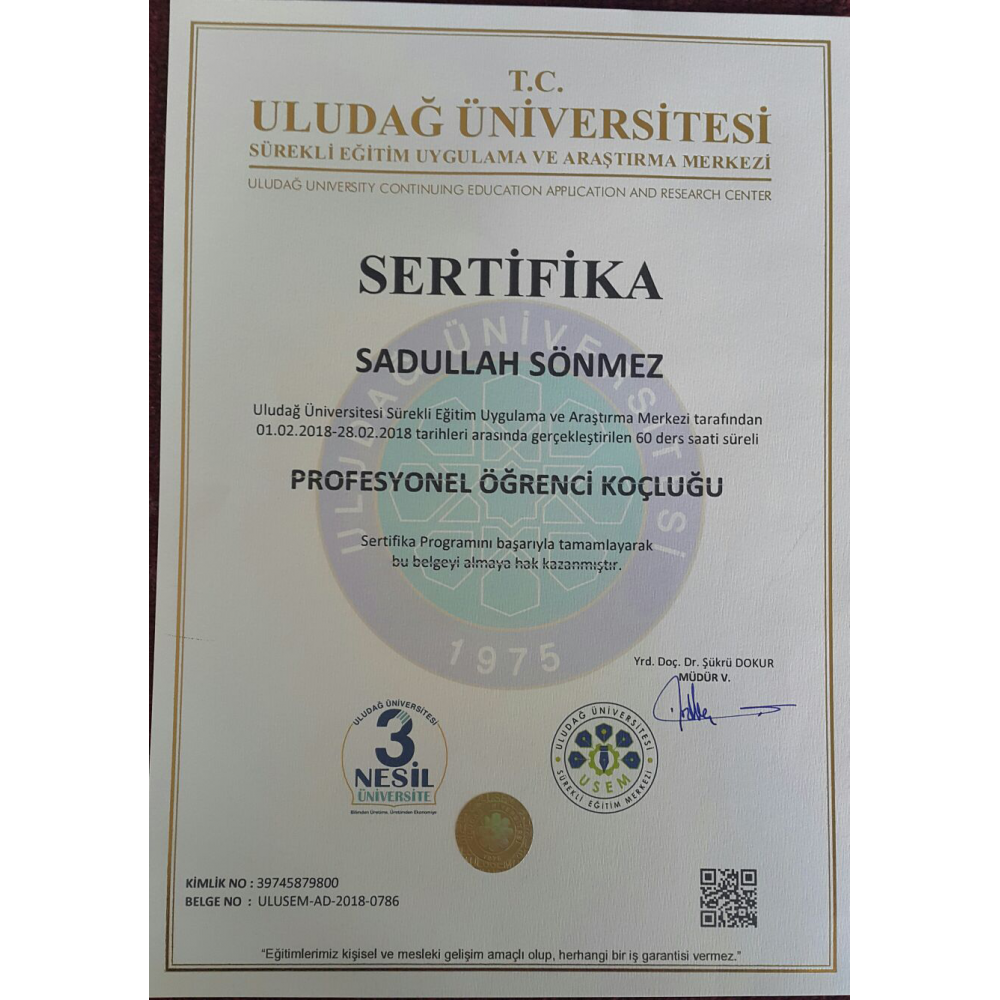ULUDAĞ ÜNİVERSİTESİ PROFESYONEL ÖĞRENCİ KOÇLUĞU