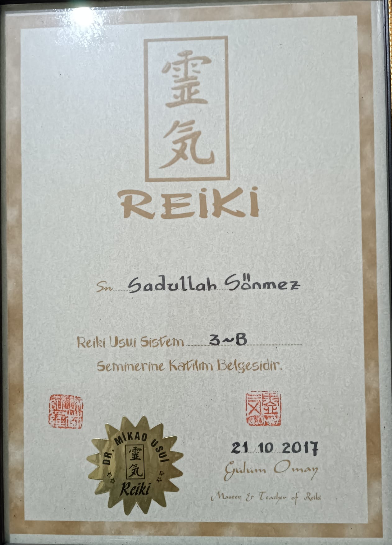 REİKİ  SEMİNERİ (2-AŞAMA)
